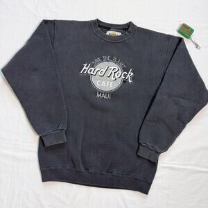 Vintage Hard Rock Cafe Maui Faded Heavyweight Sweatshirt - S